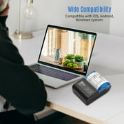 Bisofice Portable Mini Bluetooth Thermal Receipt Printer Compatible with iOS Android Windows for Restaurant Sales Retail