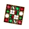 thumbnail image 1 of 44 bolas navideñas colgantes para decoración navideña, bolas decorativas a granel rojo verde blanco, 1 of 9