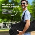 thumbnail image 6 of Outsunny 3ft Portable Camping Table, Adjustable Height Aluminum Small Folding Table with Storage Bag, Black, 6 of 9