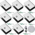 thumbnail image 1 of Soportes para estantes de vidrio de acero inoxidable, 8 abrazaderas ajustables para estantes de vidrio de 6 a 10 mm, soporte para montaje en pared, 1 of 4