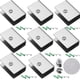 thumbnail image 1 of Apuakthei - Soporte para estante de vidrio con abrazadera para pared, 8 piezas, soporte de acero inoxidable con abrazadera para vidrio, fijaciones ajustables, soporte para estantes de vidrio de 6 a, 1 of 4