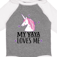 thumbnail image 4 of Inktastic My Yaya Loves Me Unicorn Girls Long Sleeve Baby Bodysuit, 4 of 5