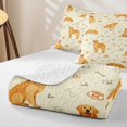 thumbnail image 4 of Homewish Golden Retriever Animal Twin Quilt Set,Dog Paws Bone Twin Coverlet Set,Yellow,2 Pieces, 4 of 7
