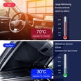 thumbnail image 3 of Car Windshield Sun Shade Umbrella, Universal Fit For Most Sedans And Suv's, 5 Layers Of Nano-Reflective Coating, Heat-Insulating, 10 Fiberglass Ribs, Foldable, Easy To Store. P008, 3 of 5