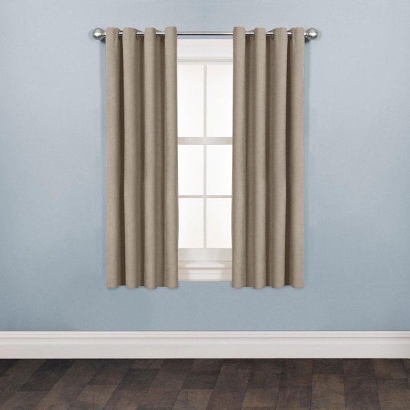 Mainstays Faux Suede Drapery Grommet Window Curtains Panel