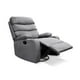 thumbnail image 2 of Sillón Reclinable De Tela Manual Moderno Mecedora Gris Liso, 2 of 8