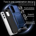 thumbnail image 5 of TECH CIRCLE Case for Samsung Galaxy A34 Phone Cover with Magnetic Kickstand + Metal Ring Holder + Lens Cover, Shockproof Hybrid PC+TPU Covers [360° Rotating Bracket] [Corner Protection] - Navy, 5 of 8