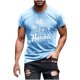 thumbnail image 1 of Hombres Pantalones Cortos de Manga Corta Impresa Casual Cuello Redondo Superior, Camisa de Moda para el Verano Y la Primavera, 1 of 8