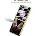 thumbnail image 6 of case for Samsung Z Flip 5 Case Ultra-Thin Electroplated Glass Protective Cover for Samsung Galaxy Z Flip 5 Case, Agate Red, 6 of 7
