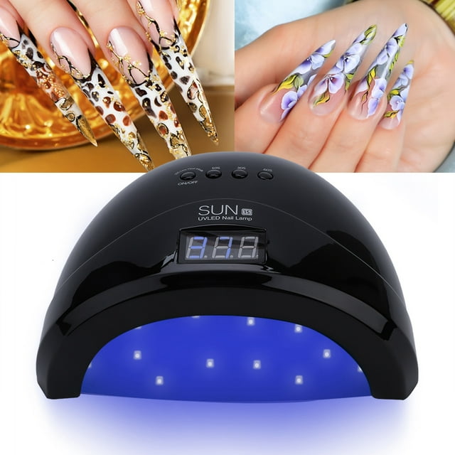 Fosa LED Nail Lamp,48W UV LED Lamp Nail Dryer Dual Light Source Gel Polish Lamp Light Manicure Curing Machine, Nail Dryer