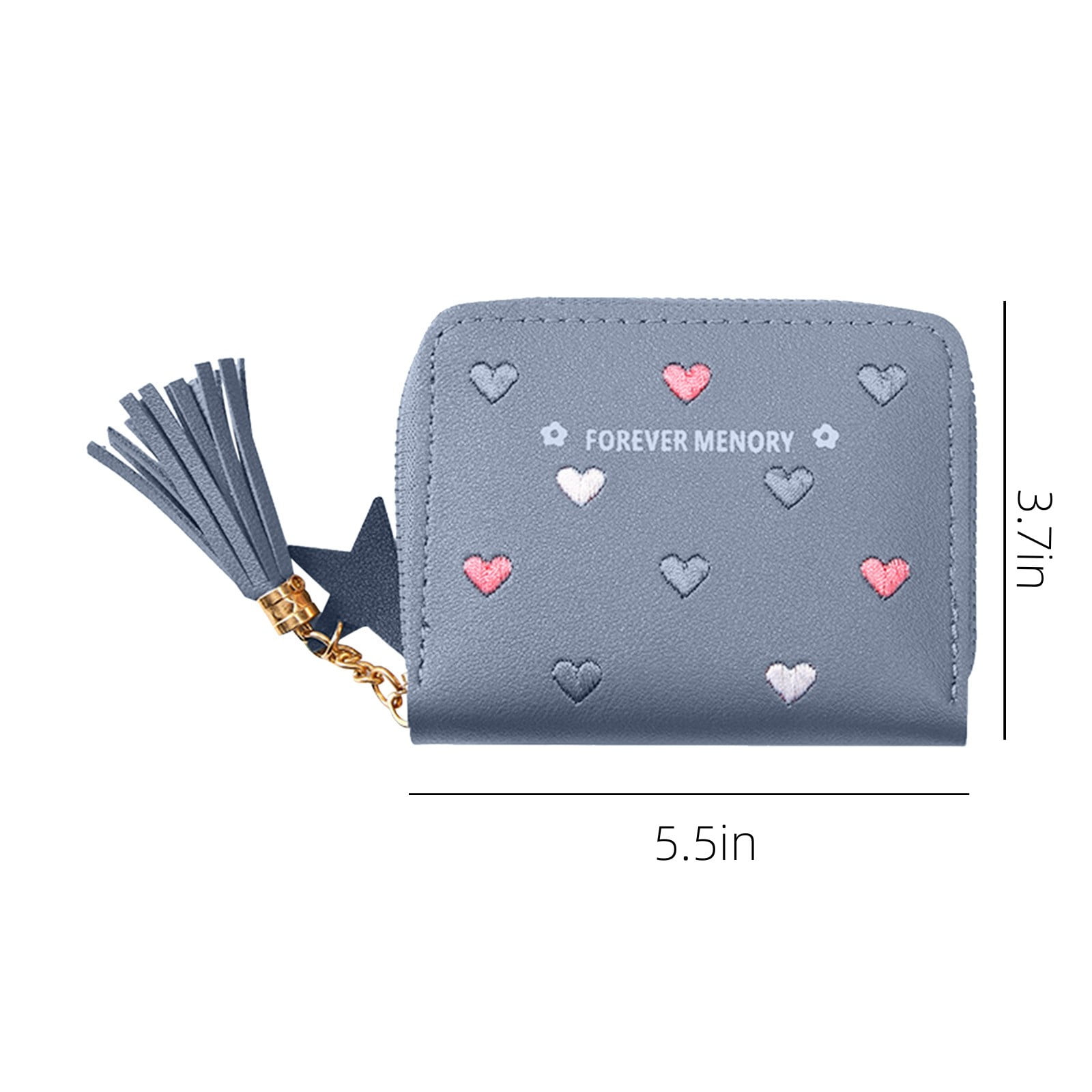 METIN Wallet for Girls – Small Ladies Purses with Dual Zipper, Card Holder Women Wallets, Leather La