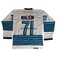 thumbnail image 3 of Jersey de hockey sobre hielo retro de Pittsburgh de Sidney Crosby Jersey 71 Jersey de Evgeni Malkin Suéter con costuras para hombre de EE. UU. M-3XL, 3 of 5