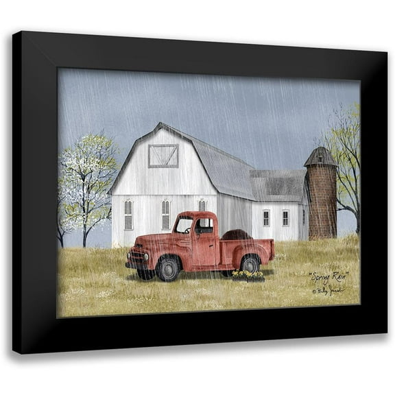 Jacobs, Billy 14x12 Black Modern Framed Museum Art Print Titled - Spring Rain