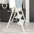 thumbnail image 3 of hostic 3 Step Ladder Folding Ladder Stool, Anti-Slip Folding Step Stool Ladder with Expanded Pedal,for Home and Office Use, Kitchen Step Stool 330lb Capacity, White, 3 of 6