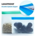 thumbnail image 3 of Ensemble de 8 Sacs Réutilisables pour Congélateur Alimentaire en PEVA de Qualité Alimentaire, Sacs Réutilisables Étanches, Sacs Scellés en Silicone pour Congélateur, 3 of 5