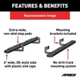 thumbnail image 2 of ARIES 4445004 6 x 75-Inch Oval Black Aluminum Nerf Bars, Select Chevrolet, GMC C, K Fits select: 1988-2000 CHEVROLET GMT-400, 1989-2000 GMC SIERRA, 2 of 5