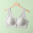 thumbnail image 4 of LLYwey Backless Push up Bras for Women Women's Front Buckle Solid Color No Underwire Bra Daily Bra Women Size Nylon Lifting Bra Style LW-9 Gray M, 4 of 4