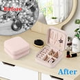 thumbnail image 4 of Yunuqso Mini Jewelry Travel Case,Small Travel Jewelry Organizer, Portable Jewelry Box Travel Mini Storage Organizer Portable Display Storage Box For Rings Earrings Necklaces s, 4 of 6