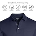 thumbnail image 3 of Lands' End Men's Premium American-Grown Supima Cotton Polo Shirt, Short Sleeve, Pocket - Big & Tall Sizes Available, 3 of 8