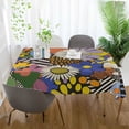 thumbnail image 3 of Yayeee Tablecloths 54" x 72" Rectangle Wrinkle Resistant Party Table Cover, Blue Floral, 3 of 8