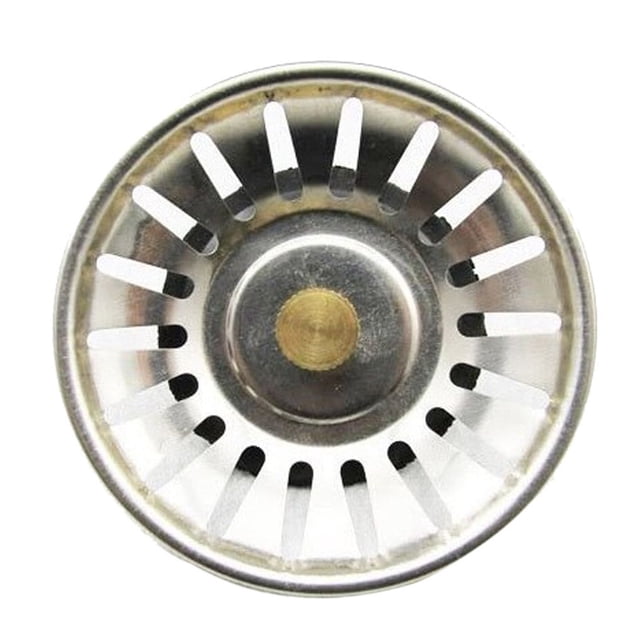 Moyic Colador de fregadero con tapón de desecho, cesta de lixiviación, herramienta de fregadero para cocina, baño, acero inoxidable Suministros de limpieza para el hogar PC 1 Moyic JJ2487-00