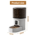 thumbnail image 6 of Programmable 4L Automatic Dog Feeder – Up to 6 Timed Meals Daily, Dual Power Supply, Freshness Lock,Dampness-Proof, Smart Food Dispenser for Cats & Small Dogs – Transparent Black, 7×12×11", 6 of 6