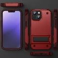 thumbnail image 4 of ELEHOLD Rugged Case for iPhone 15 Plus,Hybrid Military Grade Drop Protection Built-in Hidden Kickstand Shockproof Armor Cover for iPhone 15 Plus,Red, 4 of 7