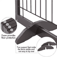 thumbnail image 5 of Alden Design 31.5" Height Foldable Pet Gate with 2 Support Feet, Espresso, 5 of 11