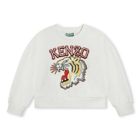 Kenzo Girls Tiger Logo Cotton Sweatshirt, Size 10Y