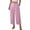 Pink(NEW&HOT), variant on ZHYou No BoundarieWide Leg Capri Pants for Women High Waisted Linen Blend Pleated Button Closure Loose Fit Flowy Casual Summer Trousers Beige Size L