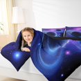 thumbnail image 4 of Homewish Mystic Outer Space Queen Comforter Set, 3D Galaxy Planet Bedding Sets, Glitter Stars Print Reversible Bedding Comforter Set, Microfiber Bedroom Decor, 3 Pieces, 4 of 8