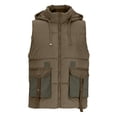 thumbnail image 5 of Tawop Men's Jacket Sweatshirt Sleeveless Zip with Hood Casual Trendy Plus Mens Gift,Khaki,4XL, 5 of 5