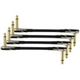 thumbnail image 1 of 4-Pack 6" S-Shape Castline Gold Mogami 2524 Guitar Pedal Board Patch Cable TS Low Profile Pancake Connector, 1 of 4