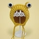 thumbnail image 1 of Gorros de punto de rana gruesa de felpa para niños, con pompón gorros de invierno, tejido de ganchillo grande para bebé, niño y niña, gorro de disfraz de Navidad, 1 of 4
