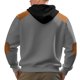 thumbnail image 5 of pstuiky camisa de manga larga para hombre, Sudadera con capucha y manga larga a cuadros con bloques de color para hombre Tops de hombre xxxl, 5 of 5