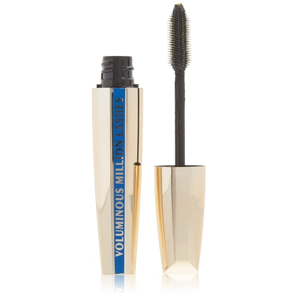 L'Oreal Paris Voluminous Million Lashes Waterproof Mascara, Blackest Black, 0.32 Ounces