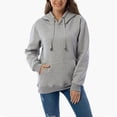 thumbnail image 3 of Sudadera con capucha y forro polar cálido para mujer, informal, de inviernoTreasure Blue, 3 of 5