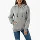 thumbnail image 3 of Sudadera con capucha y forro polar cálido para mujer, informal, de inviernoLight gray, 3 of 5
