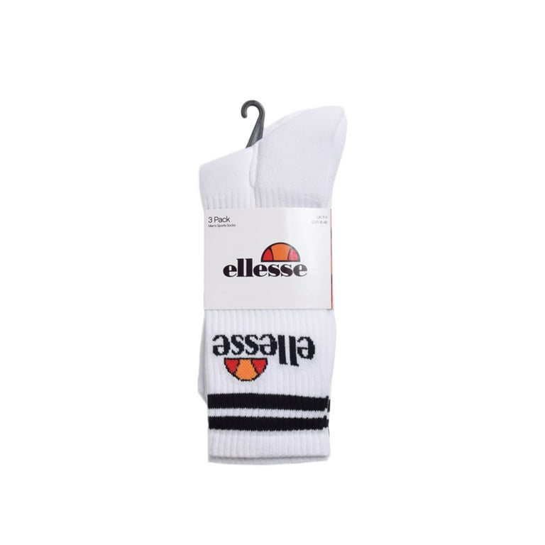 Ellesse Pullo Tennis Socks 3 Pack 8 12 Shoe Size White White