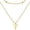01. 14K Gold Plated, variant on FindChic Layered Cross Necklace for Women, 14K Gold Plated Cross Pendant Necklace Trendy Beaded Chain Choker Necklaces Christian Faith Jewelry Gifts for Women