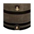 thumbnail image 4 of RTS Home Accents Polyethylene 50 Gallon Flat Back Dual Brass Spigot Rain Barrel, Woodgrain with Black Stripes Color, 4 of 6