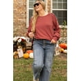 thumbnail image 6 of Plusashion Vibe Like a Boss! Redwood Burl Aztec Drop Shoulder Plus Size Sweatshirt - Trendy & Comfortable Fit, 6 of 8