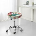 thumbnail image 7 of Daiia Bird Butterfly Rose Stool Covers Round,Round Bar Stool Covers Waterproof Bar Chair Covers Washable Stool Cushion Slipcover for 12-14 Inch Chair-12 inch, 7 of 7