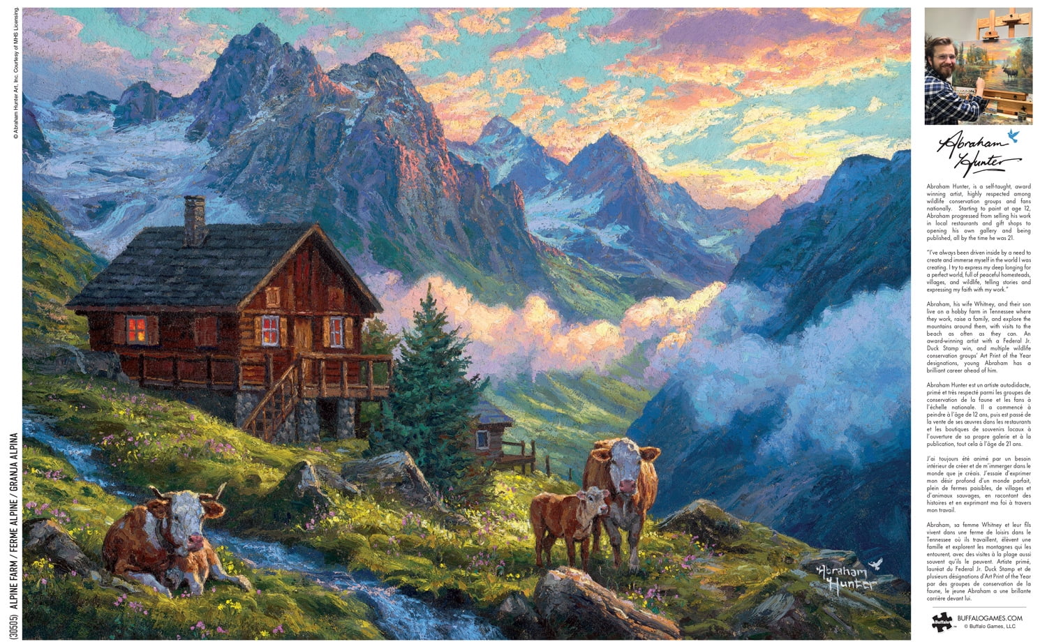 Buffalo Games Abraham Hunter Alpine Farm 500-Piece Interlocking Jigsaw Puzzle