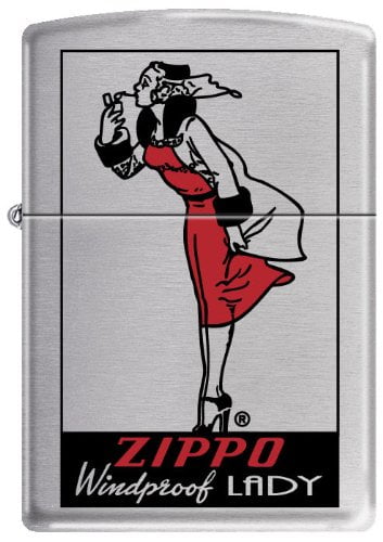 Zippo WINDPROOF LADY Satin Chrome Windy Girl Lighter