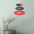 thumbnail image 4 of Signs ByLITA Oval Reduce Reuse Recycle Sign - Laser-Engraved Lettering | Durable ABS Plastic | Vibrant Colors | Powerful Foam Tape (Brushed Silver) - Medium, 4 of 7