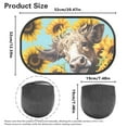 thumbnail image 7 of Yuyamidu Sunflower Car Window Sunshades Highland Cow Vehicle Rear Window Sun Shade 2 Packs UV Rays Sun Protection Auto Side Window Cover Car Interior Accessories, 7 of 7