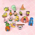 thumbnail image 4 of Broches de Bob Esponja de anime, pines esmaltados, insignias de Patrick, estrellas, Gary, mochilas, sombreros, camisas, prendedores de solapa, regalos de joyería para amigos, 4 of 5