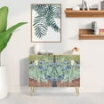 thumbnail image 2 of PixonSign Sideboard Buffet Cabinet, Kitchen Storage Cabinet with 2 Doors, Vibrant Blue Pastel Iris Flower Garden, Cupboard Console Table for Dining Room - 35" L x 18" W x 29" H, 2 of 5