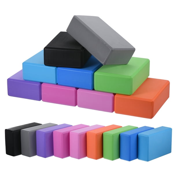 9Pcs Yoga Blocks High-Density EVA Foam Yoga Block Bulk Non-Slip Dance Brick  for Stretching Pilates, Multicolor